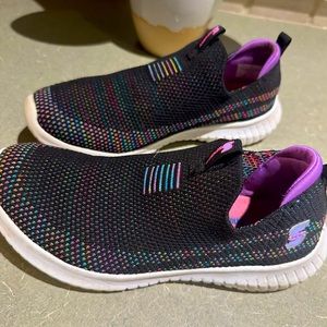 girls 3 Skechers Sport sneakers slip on tennis athletic machine washable shoes